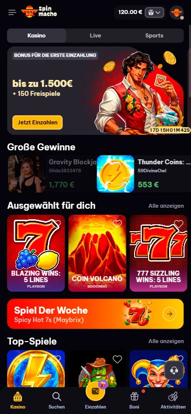 spinmacho app